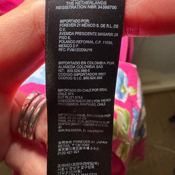 Forever 21 Pink Floral Strapless Fit & Flare Mini Dress - Picture 11 of 11